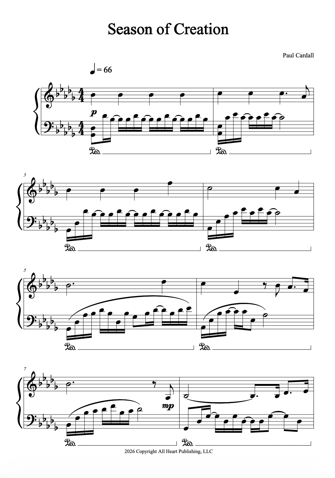 Season of Creation (Sheet Music)