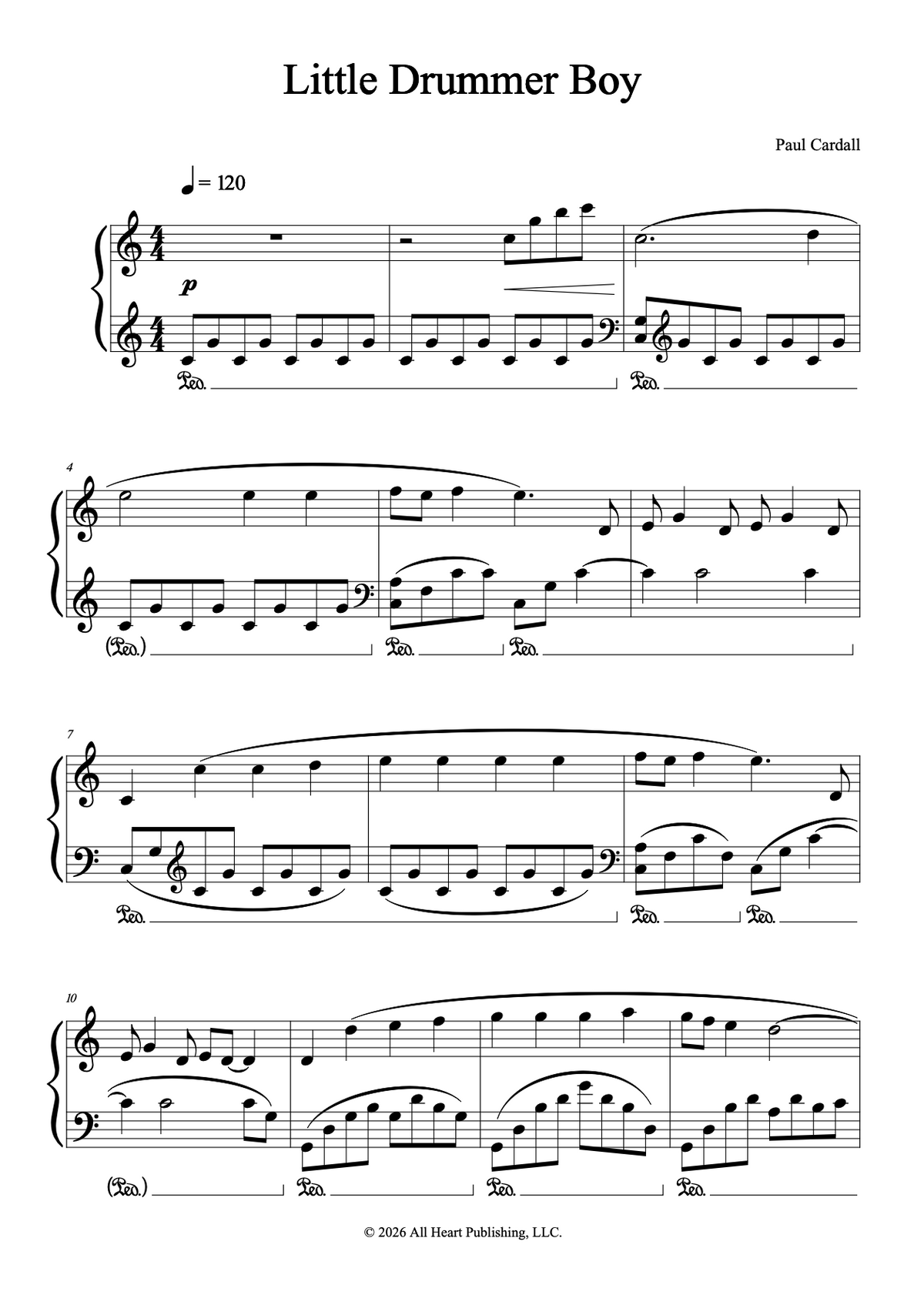 Little Drummer Boy (Sheet Music Digital PDF)