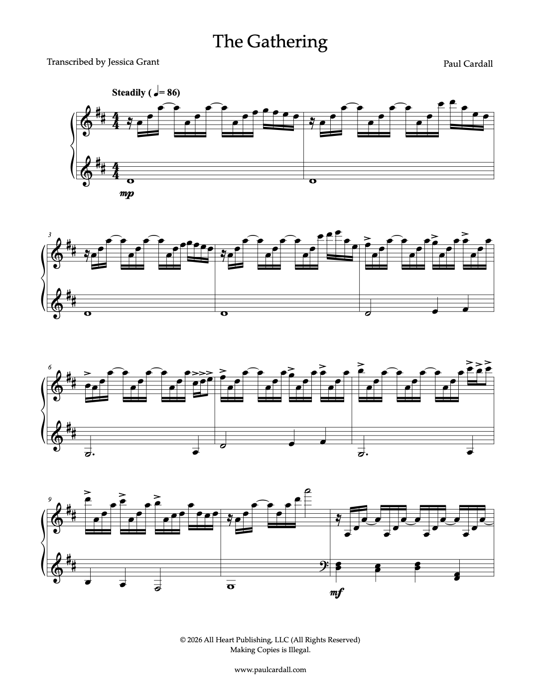 The Gathering (Sheet Music - Digital)