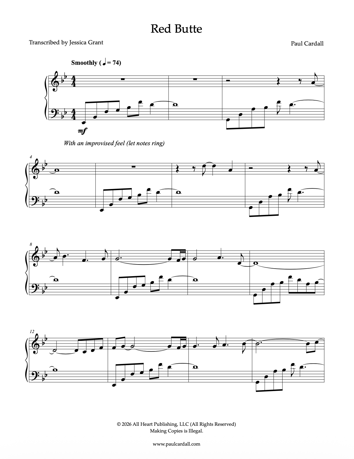Red Buttes (Sheet Music - Digital)