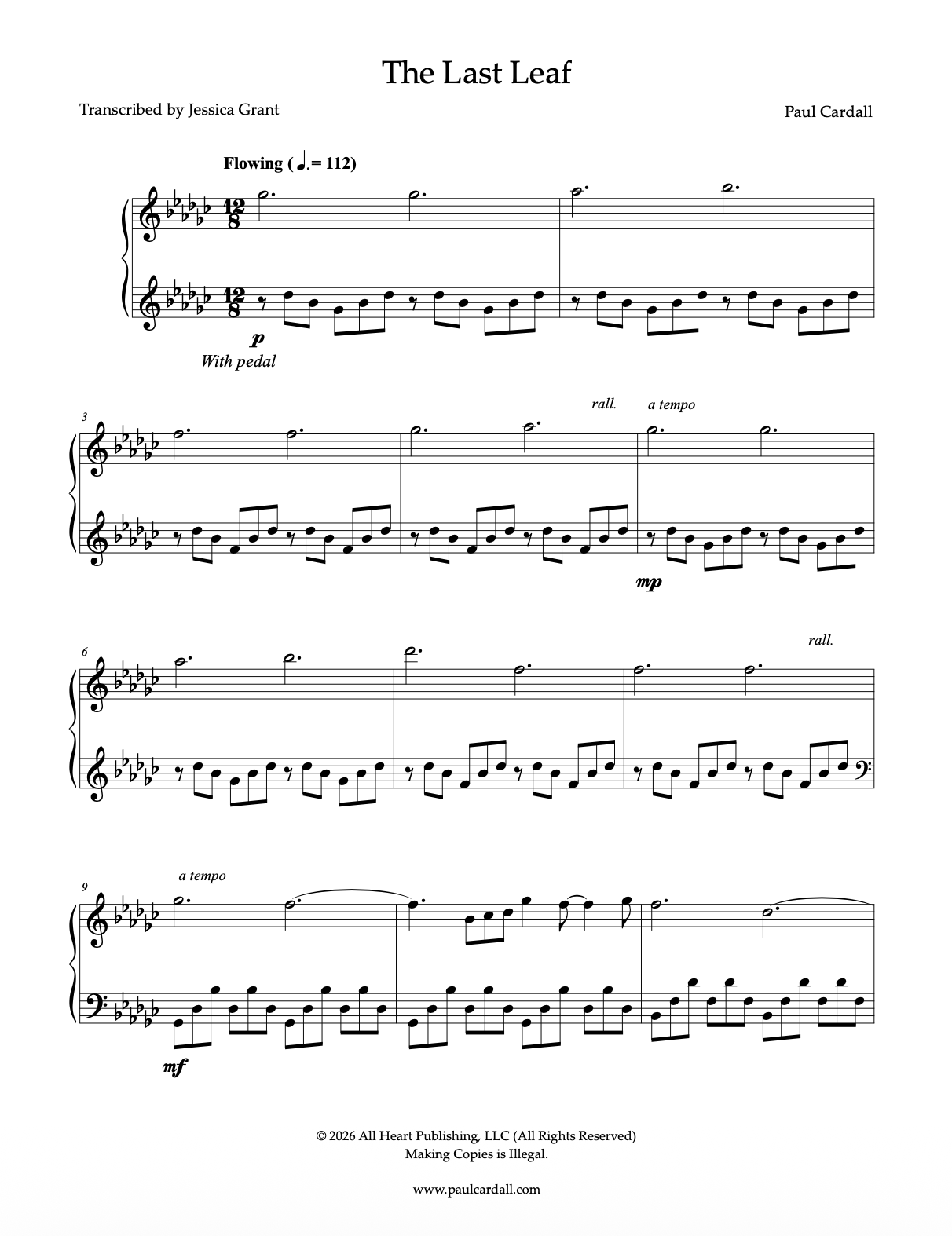 The Last Leaf (Sheet Music - Digital)