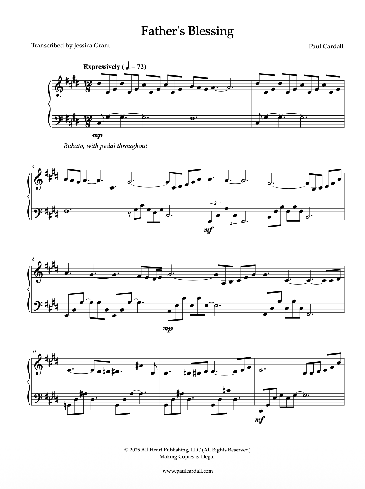 Father's Blessing (Sheet Music - Digital)