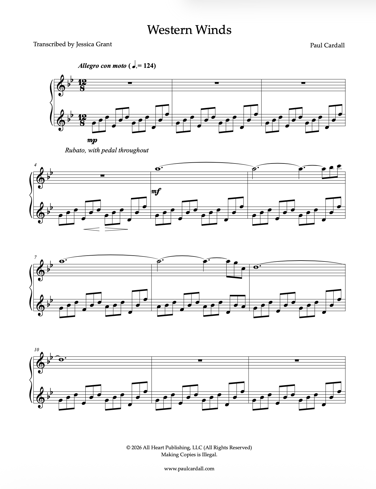 Western Winds (Sheet Music - Digital)
